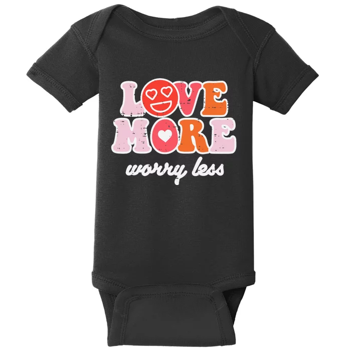 Valentines Day Love More And Smile Retro Women Baby Bodysuit