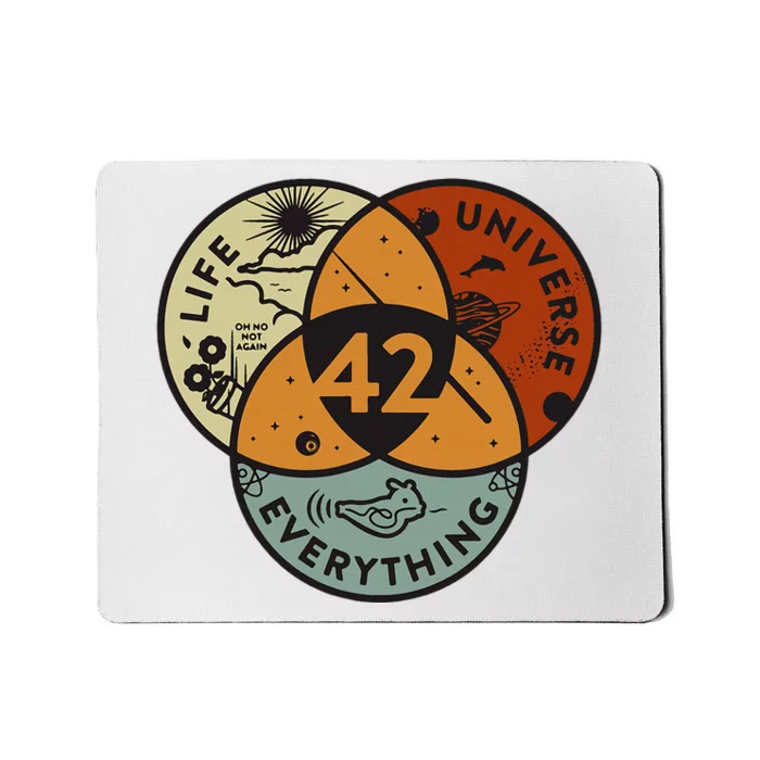 Venn Diagram Life The Universe And Everything 42 Life Mousepad