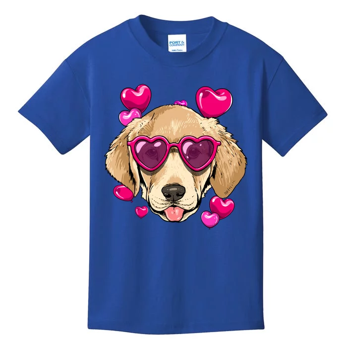 Valentines Day Labrador Retriever Heart Couples Dog Lover Gift Kids T-Shirt