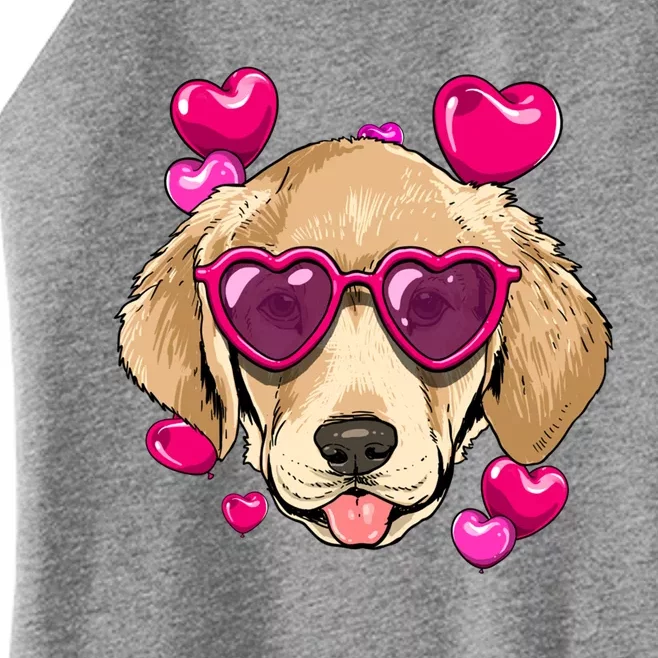 Valentines Day Labrador Retriever Heart Couples Dog Lover Gift Women’s Perfect Tri Rocker Tank