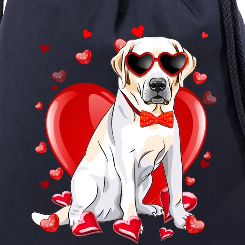 Valentines Day Labrador Retriever Gift Funny Dog Lover Gift Drawstring Bag