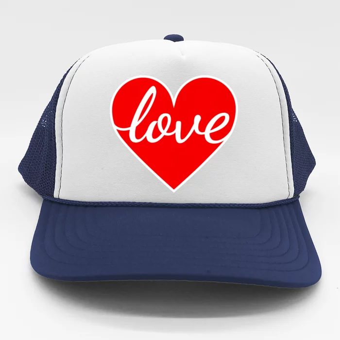 Valentines Day Love Heart Graphic Trucker Hat