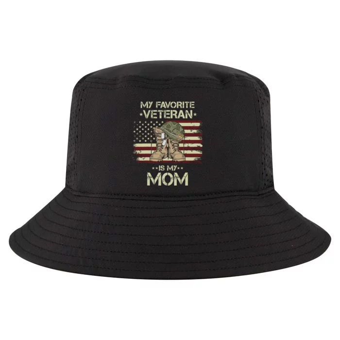 Veterans Day Military My Favorite Veteran Is My Mom Cool Comfort Performance Bucket Hat