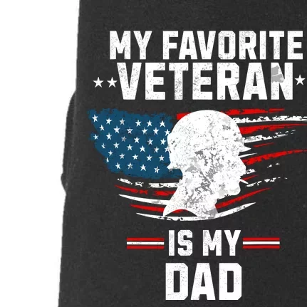 Veterans Day My Favorite Veteran Is My Dad Kids Doggie 3-End Fleece Hoodie