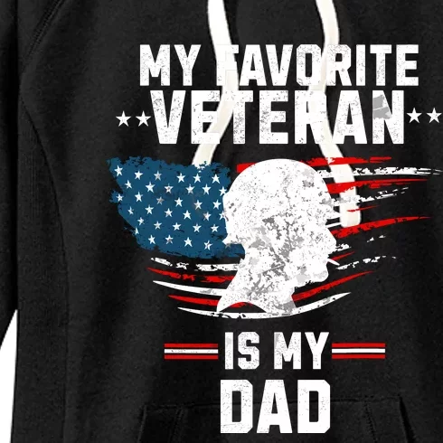 Veterans Day My Favorite Veteran Is My Dad Kids Women's Fleece Hoodie