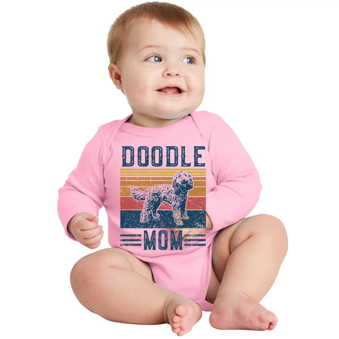 Vintage Doodle Mom Mother Aussie Doodle & Goldendoodle Baby Long Sleeve Bodysuit