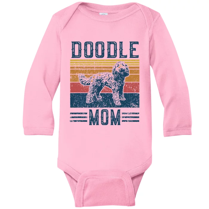 Vintage Doodle Mom Mother Aussie Doodle & Goldendoodle Baby Long Sleeve Bodysuit