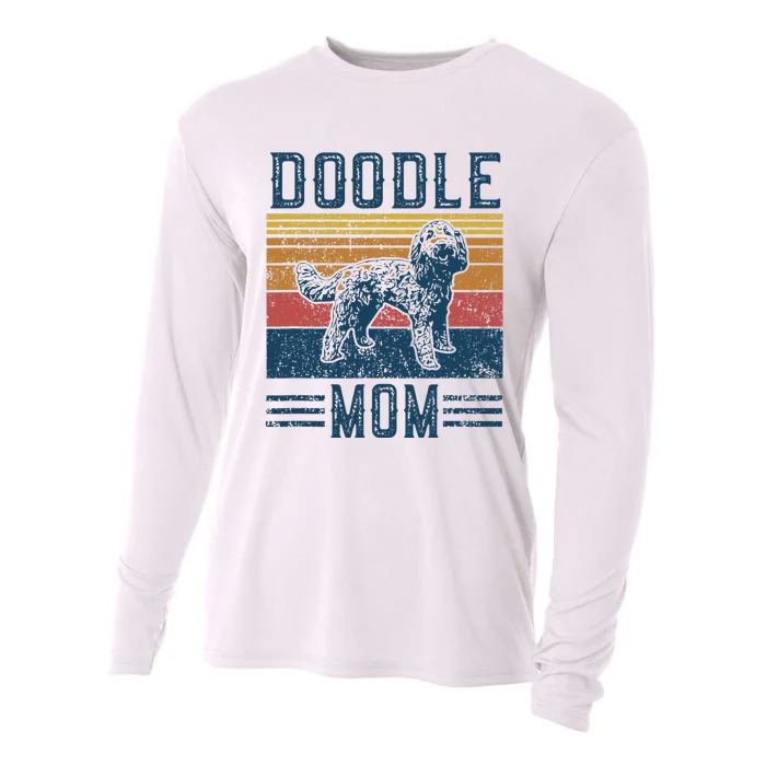 Vintage Doodle Mom Mother Aussie Doodle & Goldendoodle Cooling Performance Long Sleeve Crew