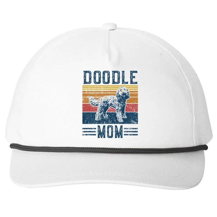 Vintage Doodle Mom Mother Aussie Doodle & Goldendoodle Snapback Five-Panel Rope Hat