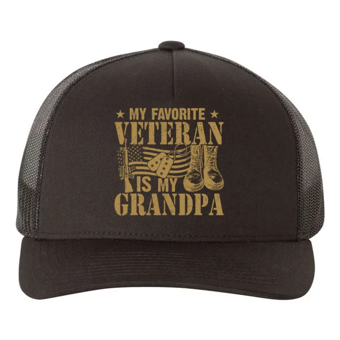 Veterans Day My Favorite Veteran Is My Grandpa Yupoong Adult 5-Panel Trucker Hat