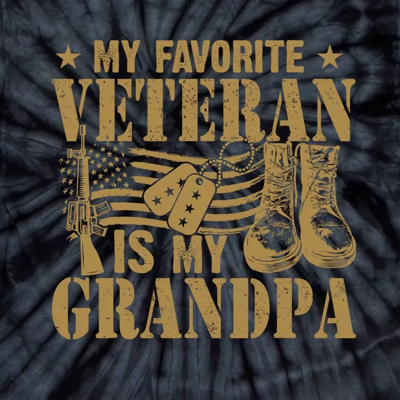 Veterans Day My Favorite Veteran Is My Grandpa Tie-Dye T-Shirt