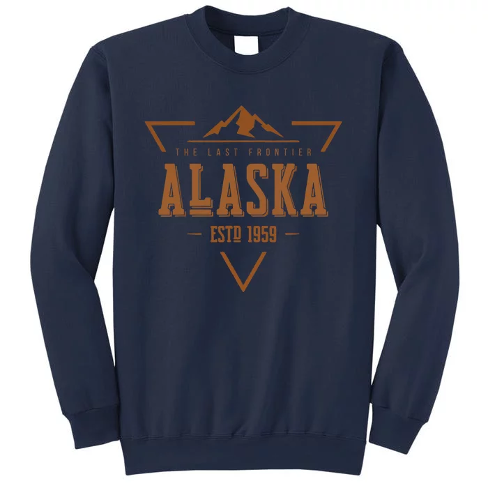 Vintage Denali Mountain Alaska The Last Frontier Logo Sweatshirt