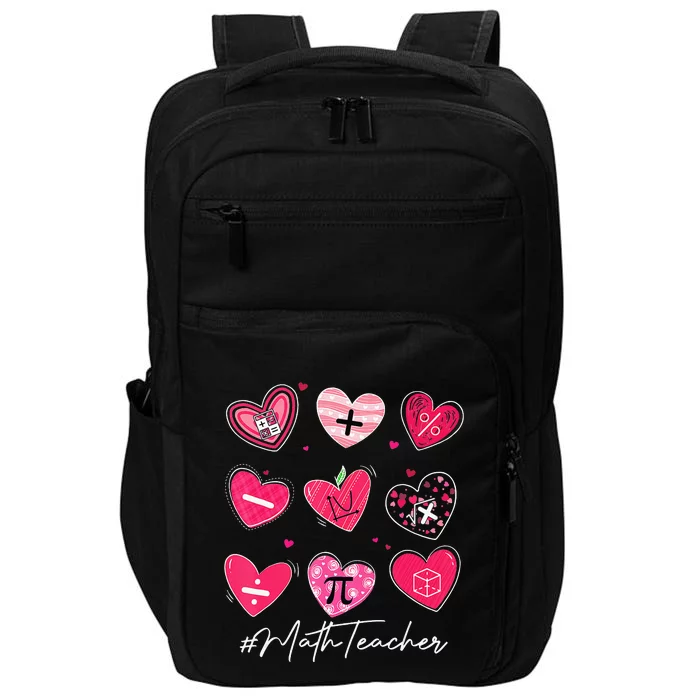 Valentine's Day Math Teacher Pi Math Lover Impact Tech Backpack