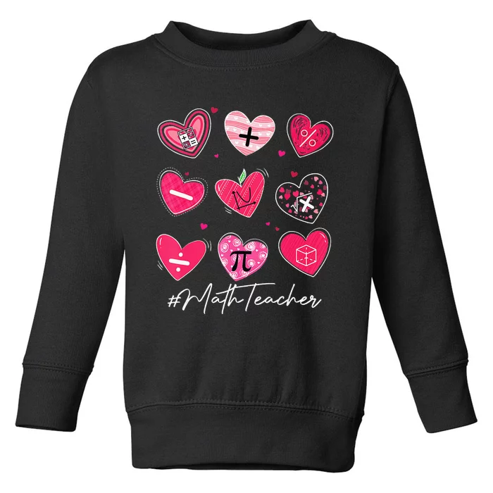 Valentine's Day Math Teacher Pi Math Lover Toddler Sweatshirt