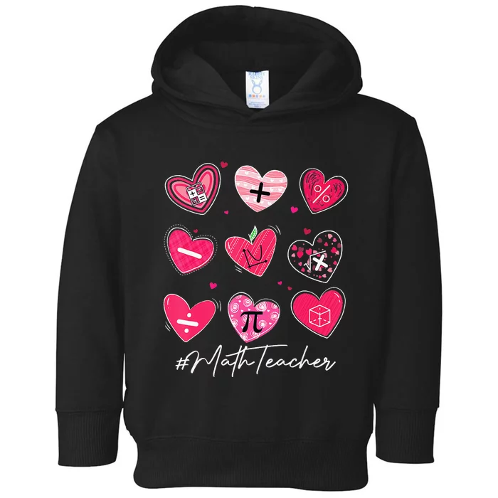 Valentine's Day Math Teacher Pi Math Lover Toddler Hoodie