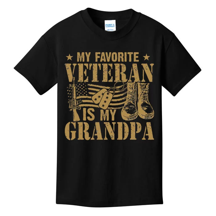 Veterans Day my favorite veteran is my grandpa Kids T-Shirt