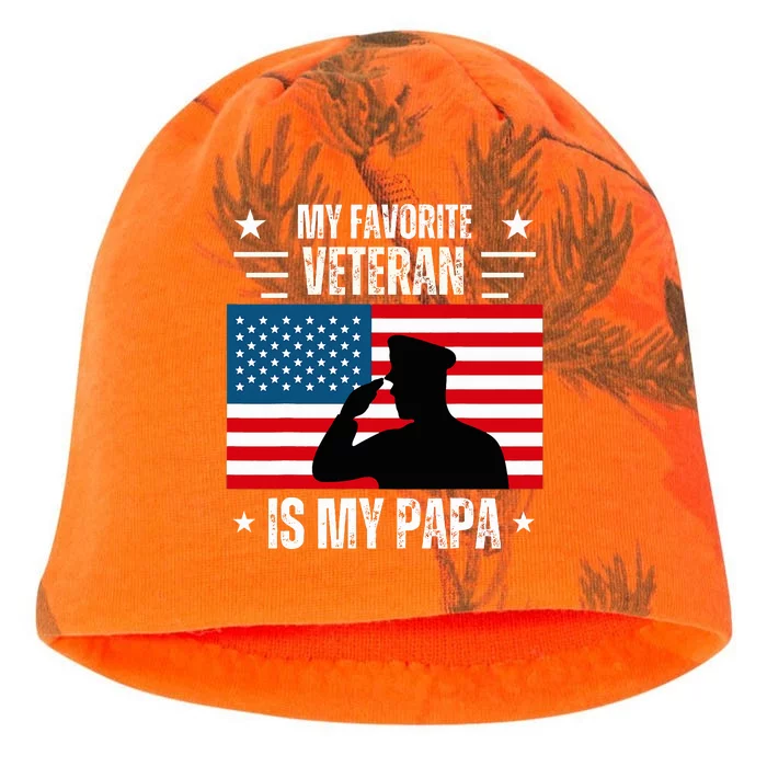 Veterans Day Military My Favorite Veteran Is My Papa Kati - Camo Knit Beanie