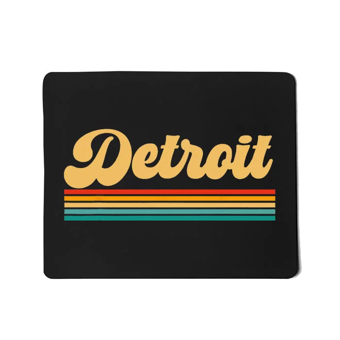 Vintage Detroit Michigan Skyline Mousepad