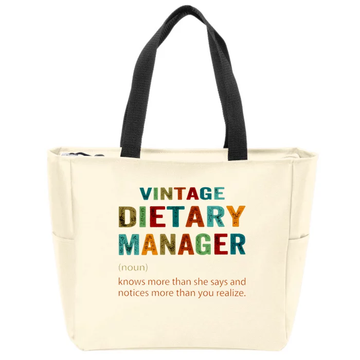 Vintage Dietary Manager Zip Tote Bag