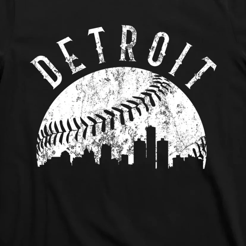 Vintage Detroit Michigan Skyline Apparel T-Shirt