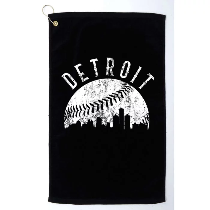 Vintage Detroit Michigan Skyline Apparel Platinum Collection Golf Towel