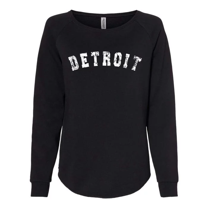 Vintage Detroit Michigan Distressed Apparel Womens California Wash Sweatshirt