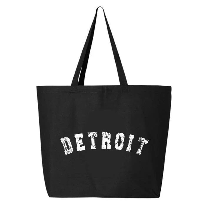 Vintage Detroit Michigan Distressed Apparel 25L Jumbo Tote