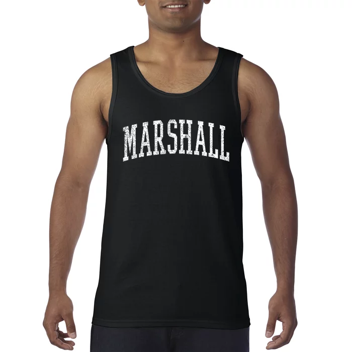 Varsity Distressed Marshall Tank Top