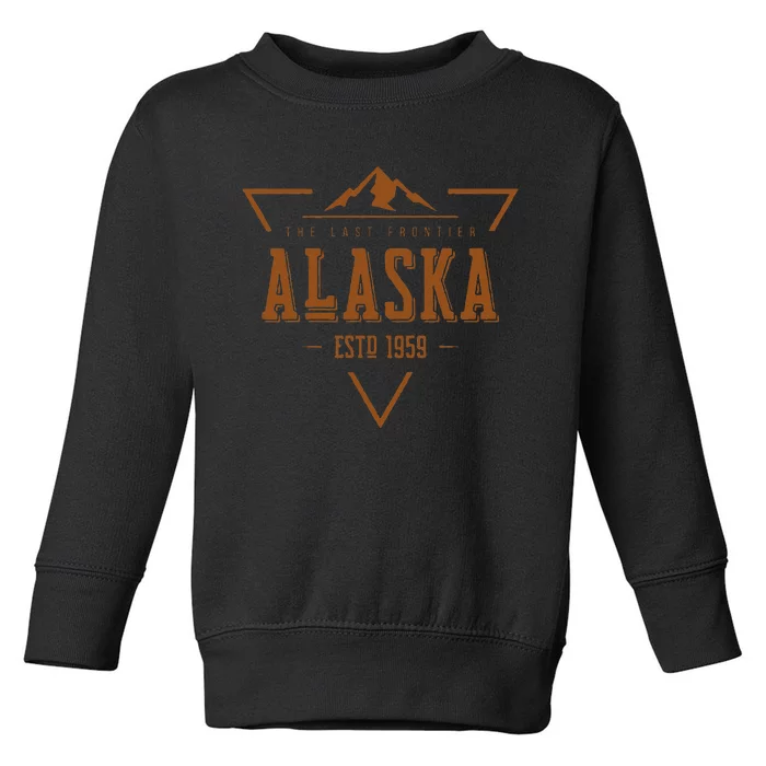 Vintage Denali Mountain Alaska The Last Frontier Toddler Sweatshirt