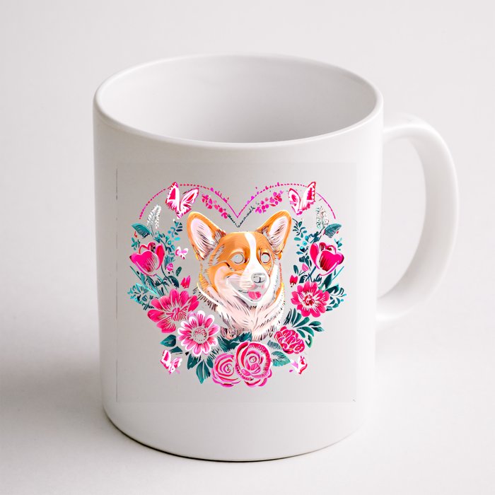 Valentine's Day Meaningful Gift Corgi Dog Valentine Cute Gift Front & Back Coffee Mug