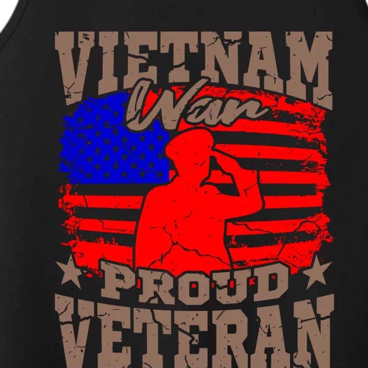 Veterans Day Memorial Day Vietnam War Proud Veteran Soldier Gift Performance Tank