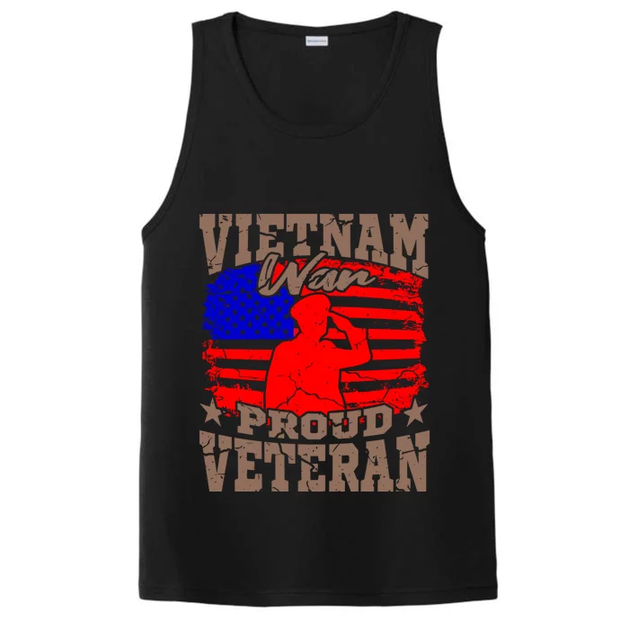 Veterans Day Memorial Day Vietnam War Proud Veteran Soldier Gift Performance Tank