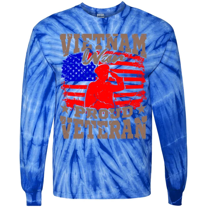 Veterans Day Memorial Day Vietnam War Proud Veteran Soldier Gift Tie-Dye Long Sleeve Shirt