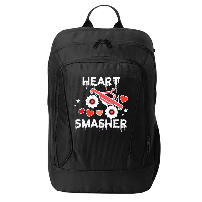 Valentines Day Monster Truck Heart Smasher Boy City Backpack