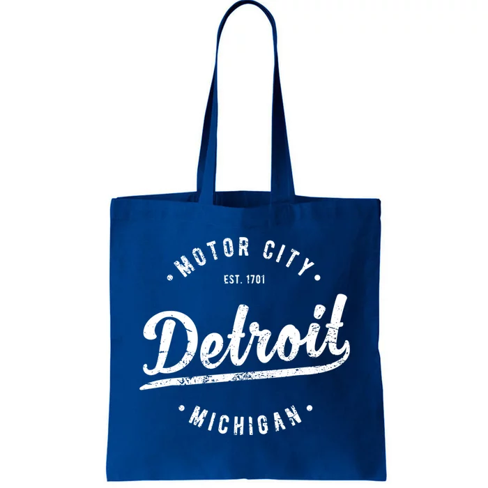 Vintage Detroit Motor City Souvenir Merch Retro Detroit Gift Tote Bag