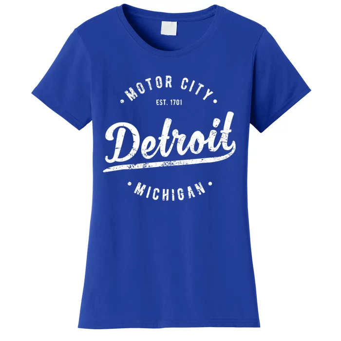 Vintage Detroit Motor City Souvenir Merch Retro Detroit Gift Women's T-Shirt