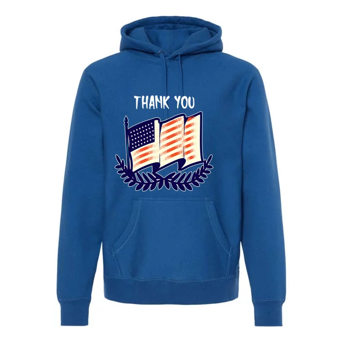 Veterans Day Memorial For Ex Military Service Thank You Gift Premium Hoodie