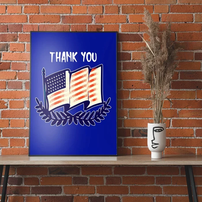 Veterans Day Memorial For Ex Military Service Thank You Gift Poster