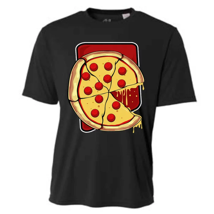 Valentine's Day Missing Piece Pizza Slice Couple Cooling Performance Crew T-Shirt