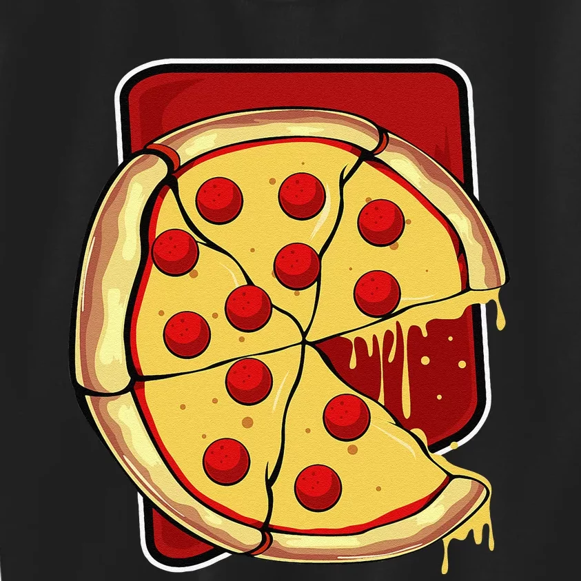 Valentine's Day Missing Piece Pizza Slice Couple Kids Sweatshirt