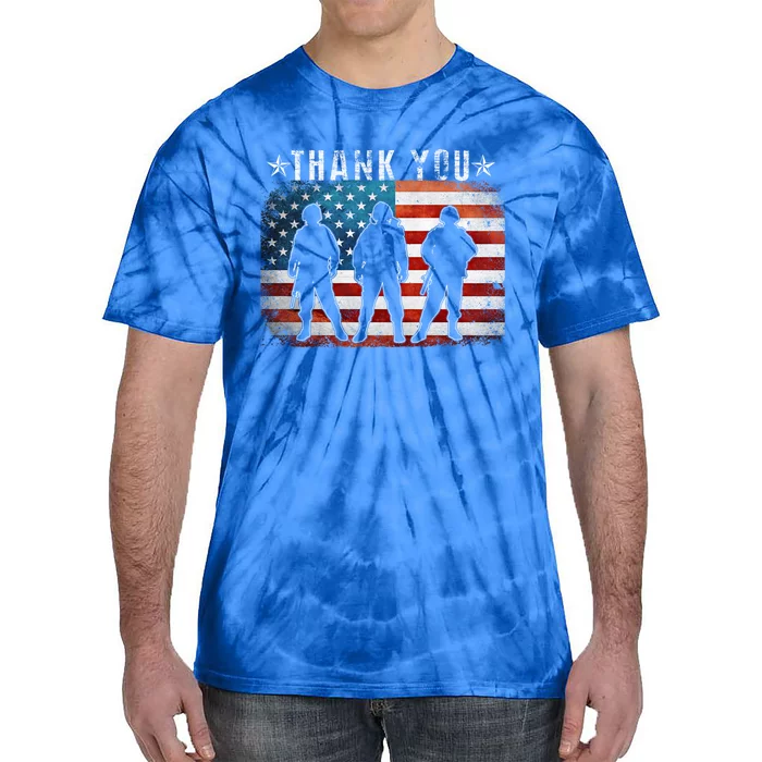 Veterans Day Memorial Gift Thank You Gift Proud Patriotic Cool Gift Tie-Dye T-Shirt