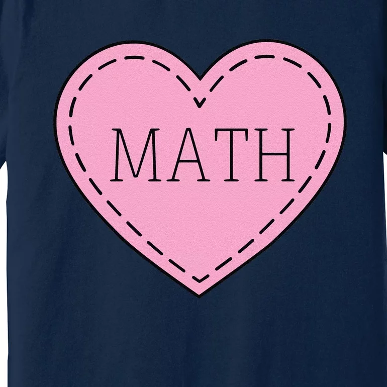 Valentine's Day Math Heart Design Premium T-Shirt