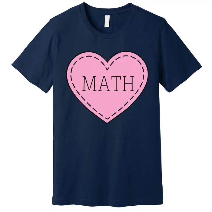 Valentine's Day Math Heart Design Premium T-Shirt