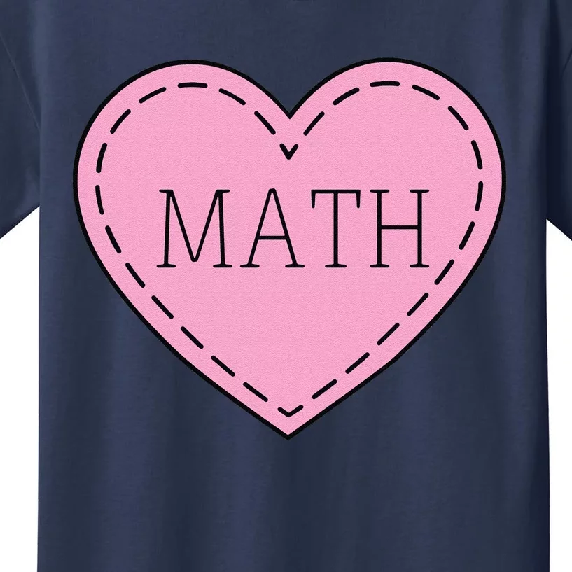 Valentine's Day Math Heart Design Kids T-Shirt