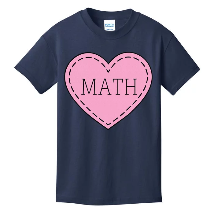 Valentine's Day Math Heart Design Kids T-Shirt