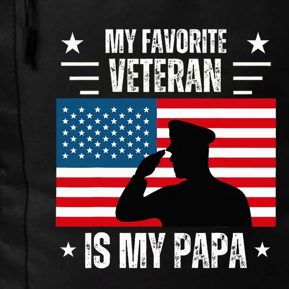 Veterans Day Military My Favorite Veteran Is My Papa Kids Daily Commute Backpack