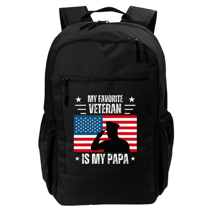 Veterans Day Military My Favorite Veteran Is My Papa Kids Daily Commute Backpack