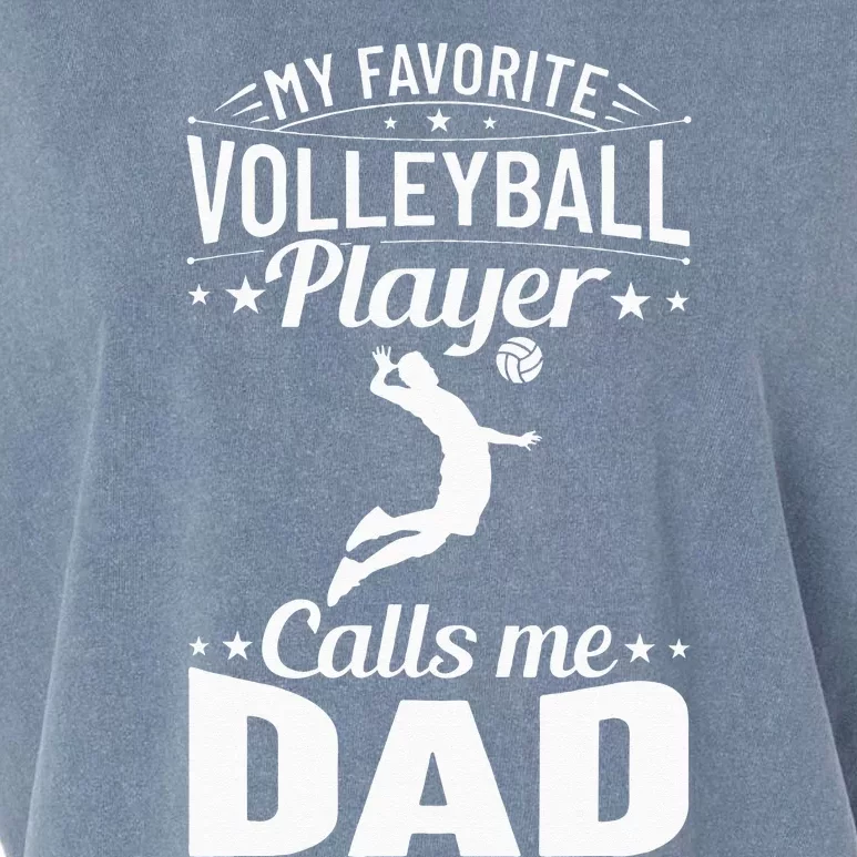 Volleyball Dad My Favorite Volleyball Player Calls Me Dad Garment-Dyed Women's Muscle Tee