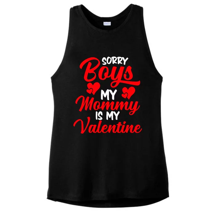 Valentines Day My Valentin Love Mommy Mom Ladies Tri-Blend Wicking Tank