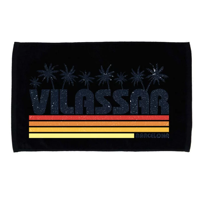 Vilassar De Mar Barcelona Retro Tourism Gift Microfiber Hand Towel